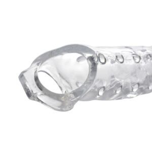 and sensitivity! Gain three inches of solid length and about an inch of girth with this penis enhancing sleeve! The firm