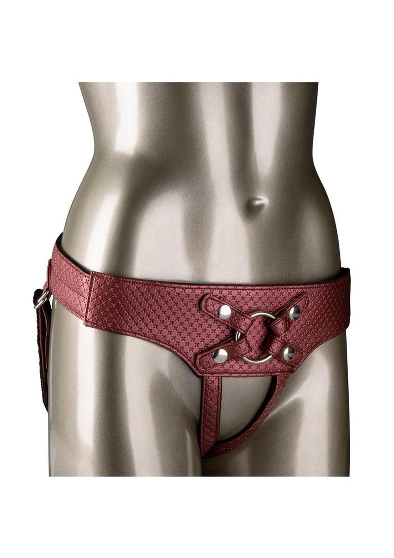 Her Royal Harness The Regal Empress Adjustable Harness - Red - Image 4