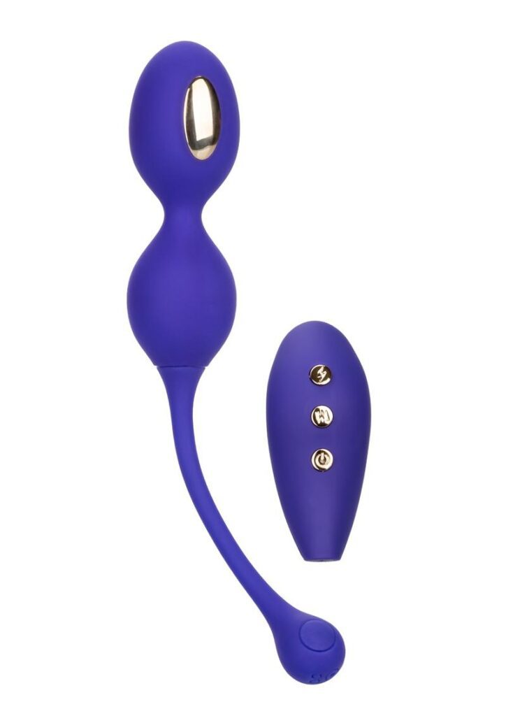 Powerful remote controlled dual kegel exerciser with  e-stimulation technology   Automatically strengthen and tone pelvic muscles responsible for intense orgasms   Dual motors with 7 independent functions of vibration