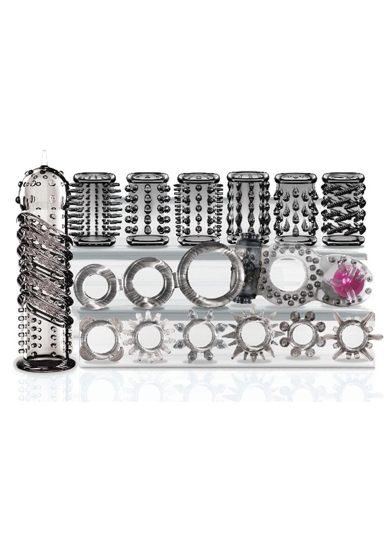 Take an advanced course in intercourse with this hot C-Ring and C-Sleeve set! From the bold full C-Sleeve that includes ribs