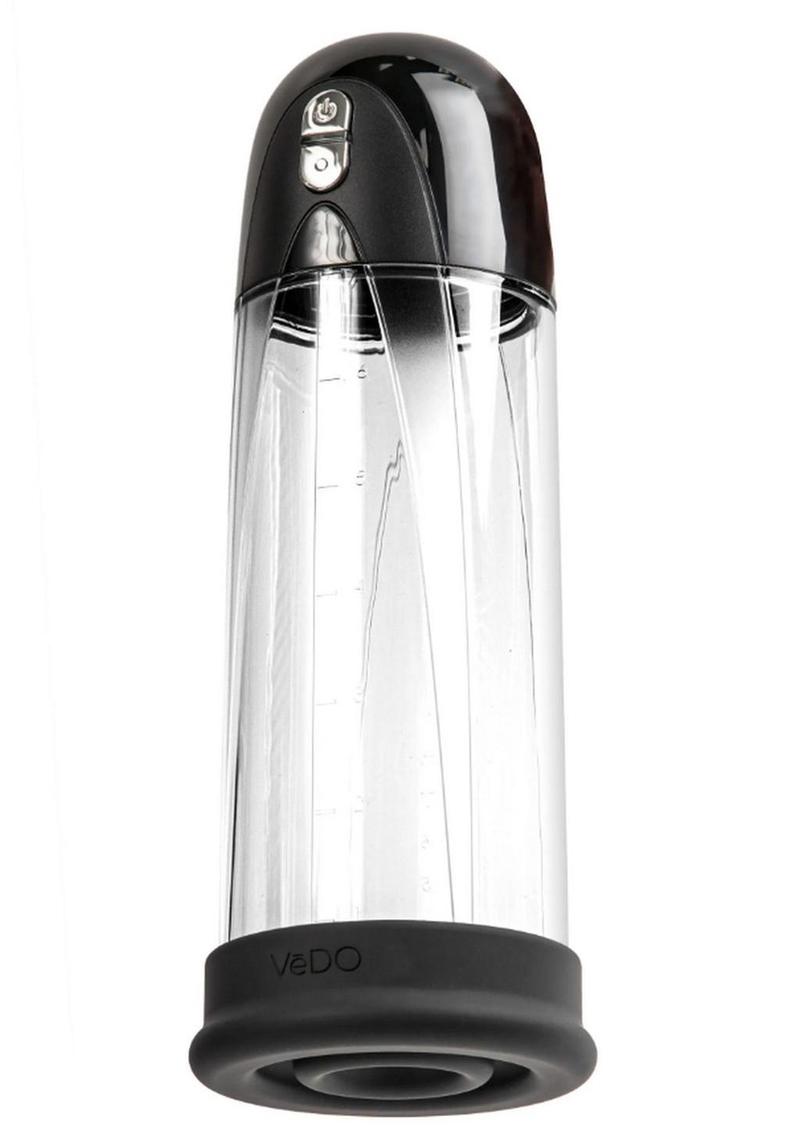 VeDO Pump Rechargeable Silicone Vacuum Penis Pump - Just Black - Image 4