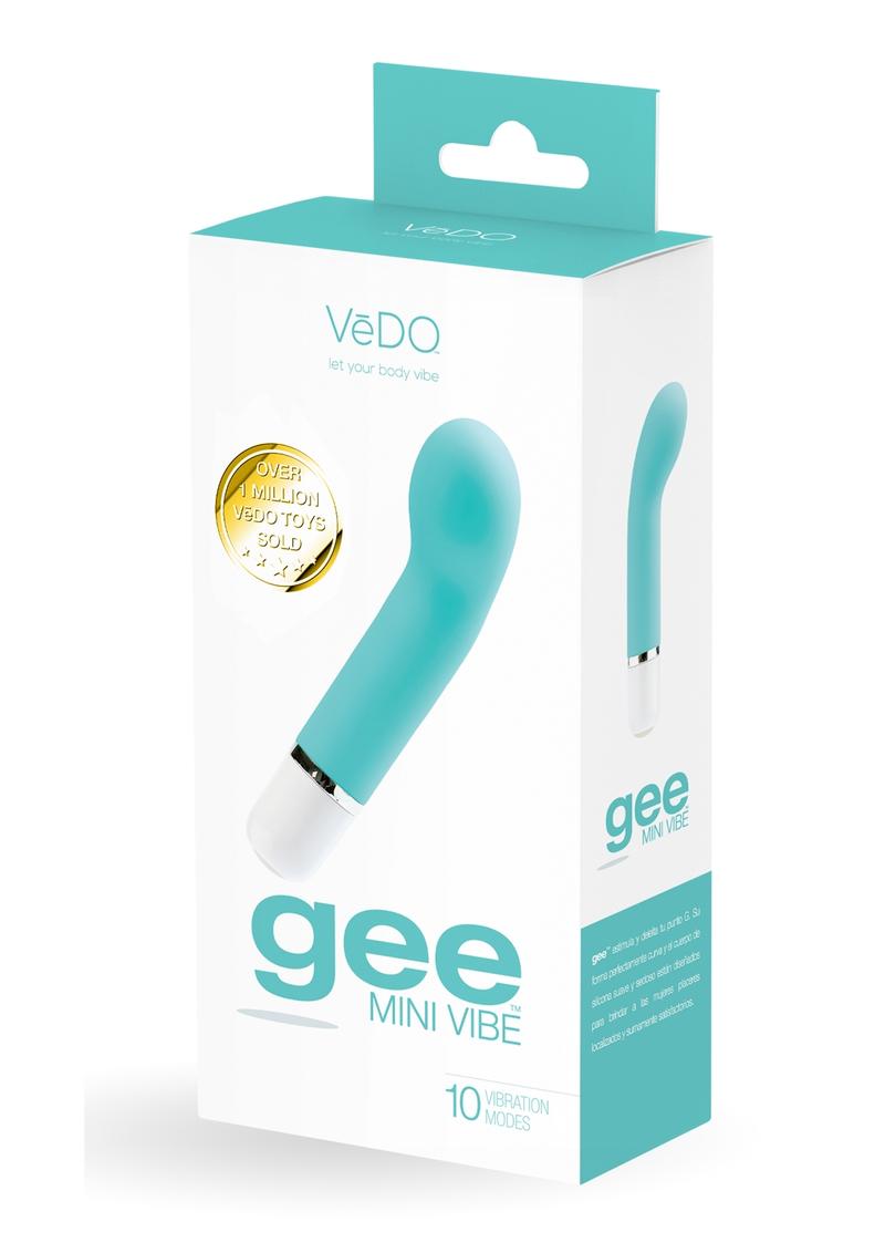 VeDO Gee Silicone Mini Vibrator - Tease Me Turquoise - Image 2