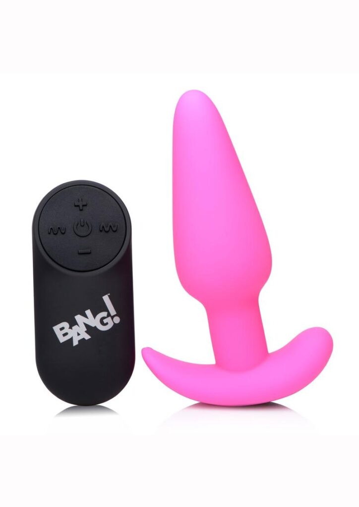 Add a touch of velvet to fill your backdoor with this remote-controlled silicone butt plug! The classic tapered design makes it easy to  this butt plug for a satisfying filling without an uncomfortable entry. This traditionally shaped plug features a powerful motor to vibe and buzz your hole! Excellent for beginners and experts alike