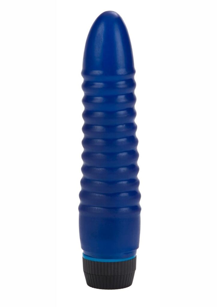 The Jelly Future-Flex Turbo-Dyne is a powerful multi-speed vibrator. The ribbed vibe has a usable length of 6.75 and a diameter of 1.5. This stimulating Turbo-Dyne requires two AA size batteries