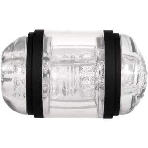 Double your pleasure with two erotic entries in one versatile stroker!Choose from a life-like vaginal entry or a classic round hole shape and enjoy the textured