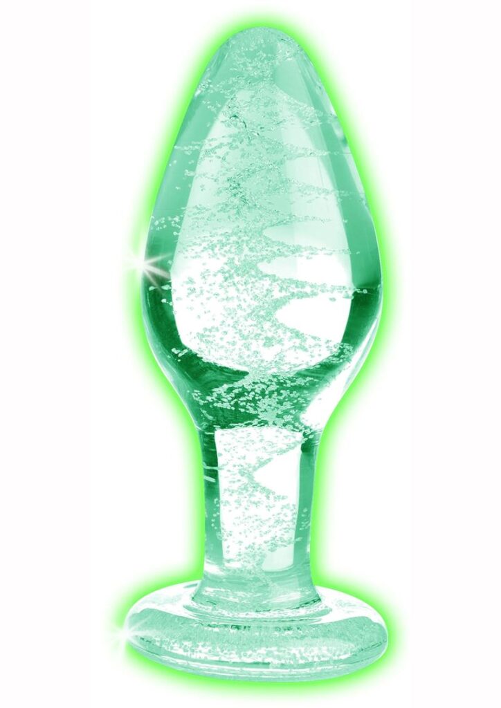 Make your booty glow with this glow-in-the-dark anal plug! These luminous butt plugs feature a swirling pattern of green to light up your backdoor during your nocturnal activities