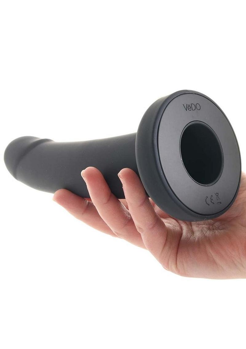 VeDO Strapped Silicone Rechargeable Vibrating Strap On with Remote Control - Just Black - Image 4