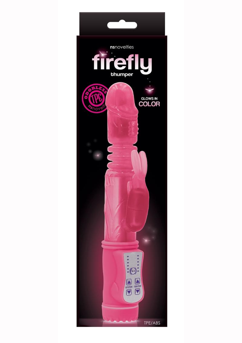 this fun and robust Rabbit glows in vibrant color while providing climactic sensations inside and out! Made with body-safe TPE and suitable for all lubricants.