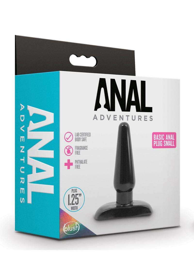 Anal Adventures Basic Anal Plug - Small - Black - Image 2