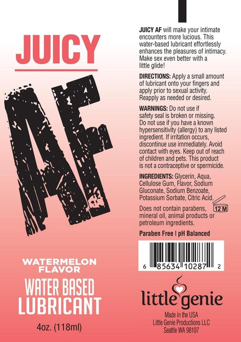 New to our popular AF line of products JUICY AF LUBE! In a 4oz tube
