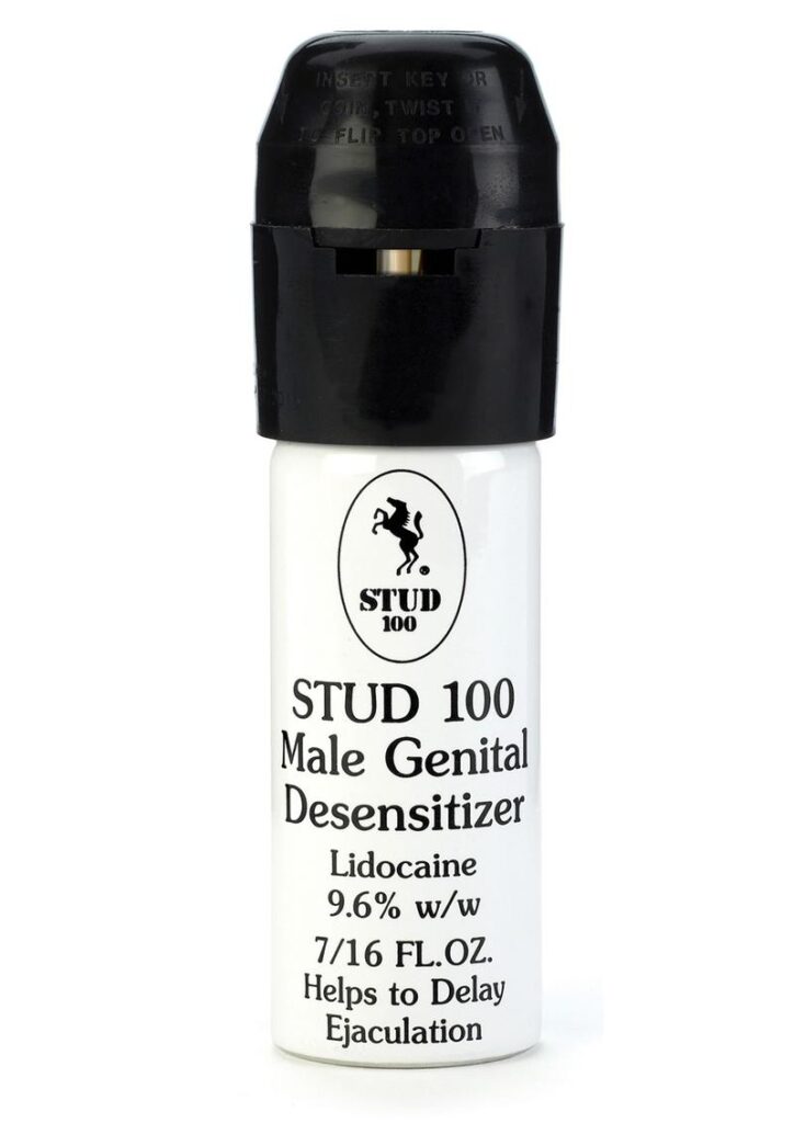 it is specially formulated to help in cases of premature or over-rapid ejaculation. STUD 100&amp;#xae; contains Lidocaine USP 9.6% w/w (approx. 10mg per spray) and meets all requirements outlined by the FDA`s Monograph on Male Genital Desensitizers. For nearly 50 years