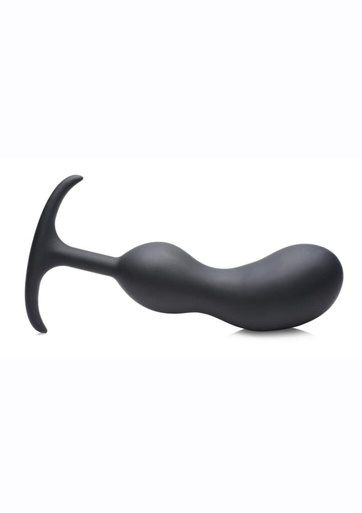 Take a Heavy Hit to your backdoor - this curved comfort plug is crafted to fill your ass and rub your prostate with its velvety exterior and heavy metal weightiness! This premium butt plug is ergonomically shaped to fill your booty with two bulbs