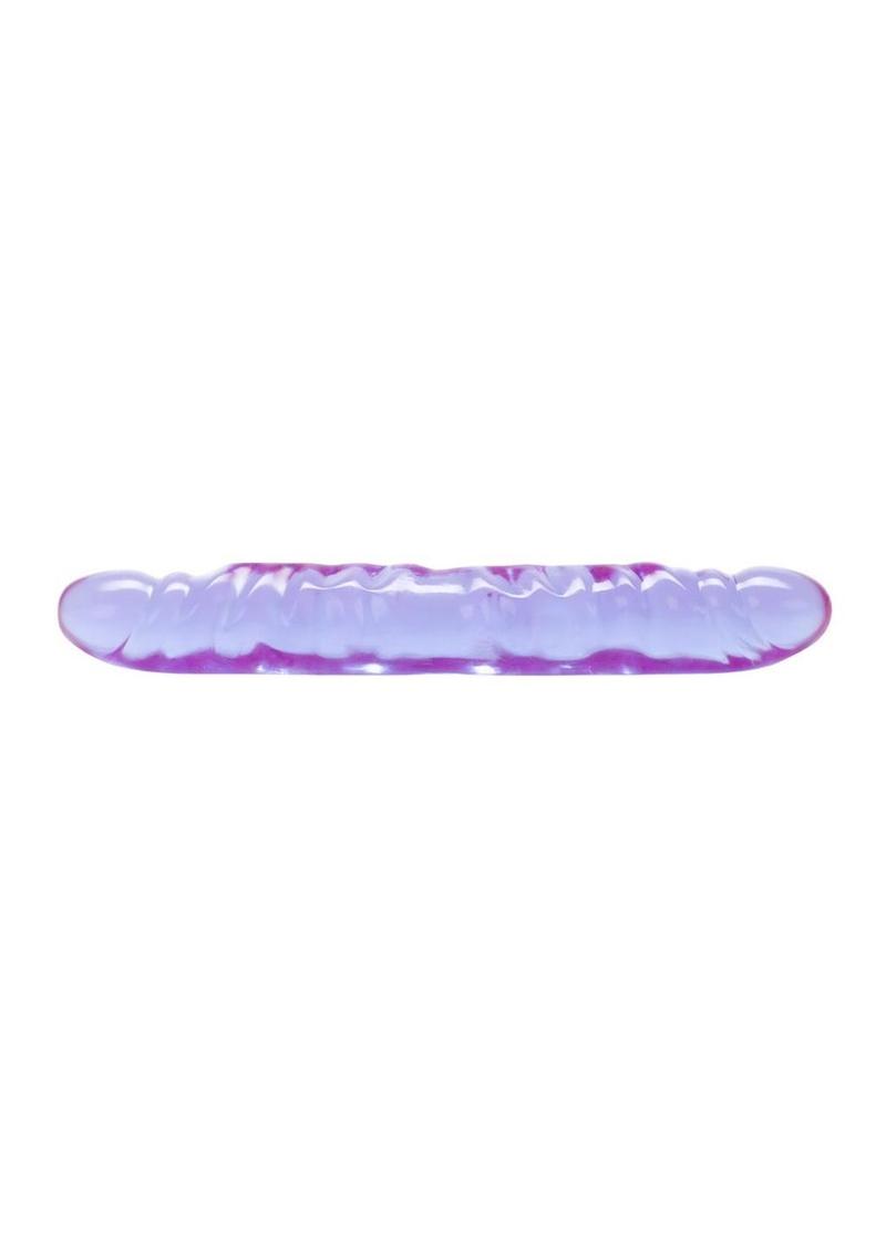 Reflective Gel Veined Double Dildo 12in - Purple - Image 3
