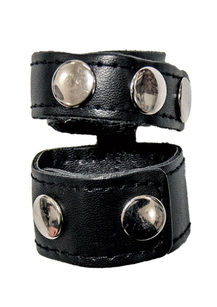 The Ballgear Cock Strap and Ball Stretcher features dual rings