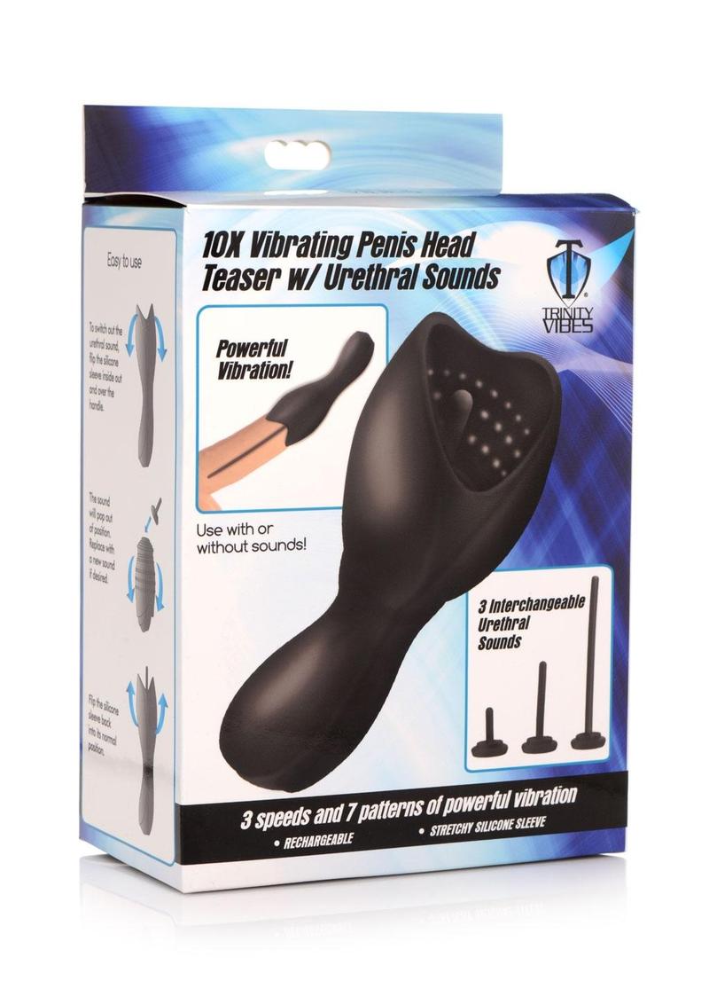 urethral sound! Experience 3 levels of intensity and 7 different pattern variations that buzz the head of your cock and send undulating pulses through your shaft. Choose between small