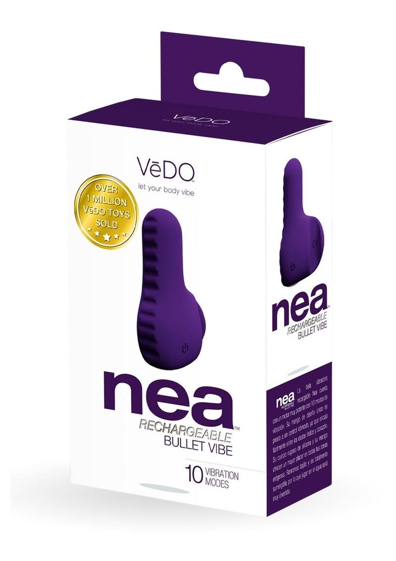 VeDO Nea Rechargeable Silicone Bullet Vibrator - Deep Purple - Image 2