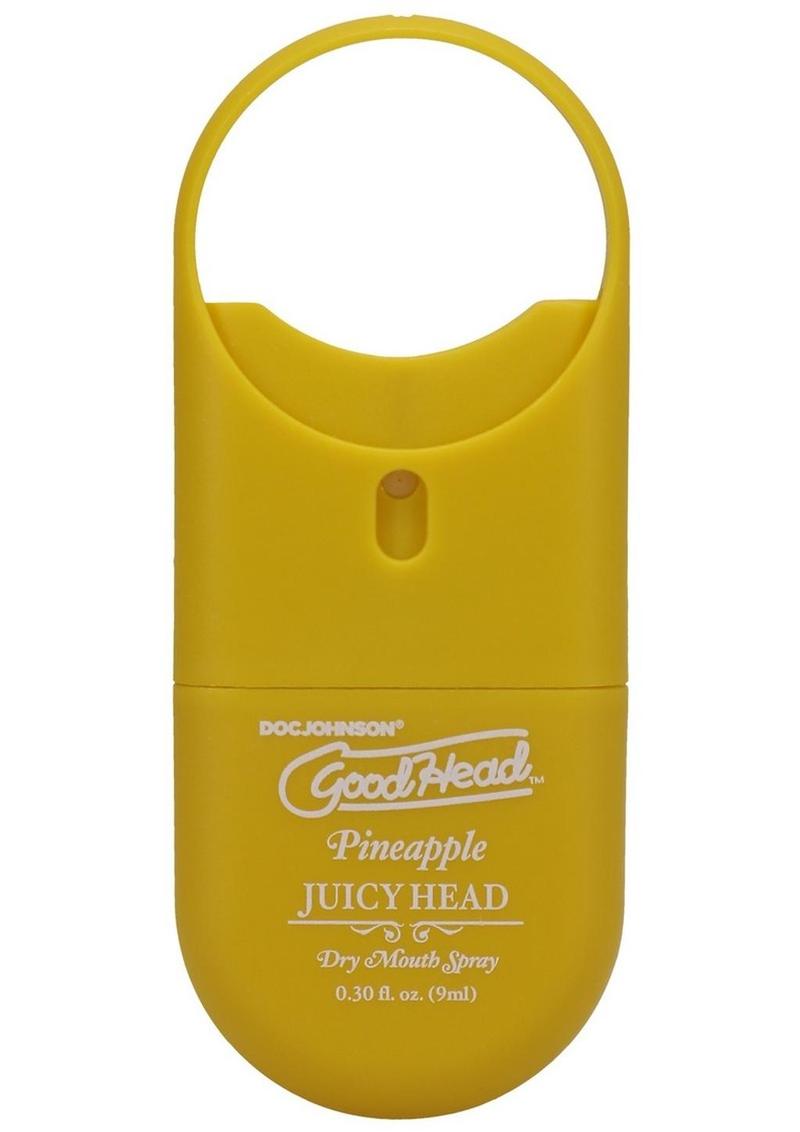 Banish dry mouth during oral sex with GoodHead Juicy Head Dry Mouth Spray. This convenient travel size provides instant moisture and fresh breath wherever you need it. A couple spritzes is all you need for a night of sensual fun! sugar-free