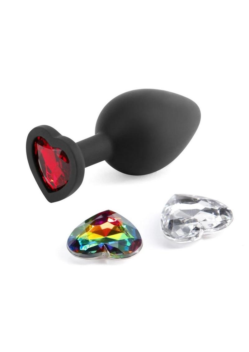 Match your mood and your booty with Glams Xchange. A fashionable accessory to entice and romance. Made from premium grade silicone featuring three interchangeable colorful gems.
