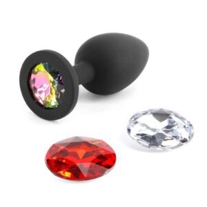 Match your mood and your booty with Glams Xchange. A fashionable accessory to entice and romance. Made from premium grade silicone featuring three interchangeable colorful gems.
