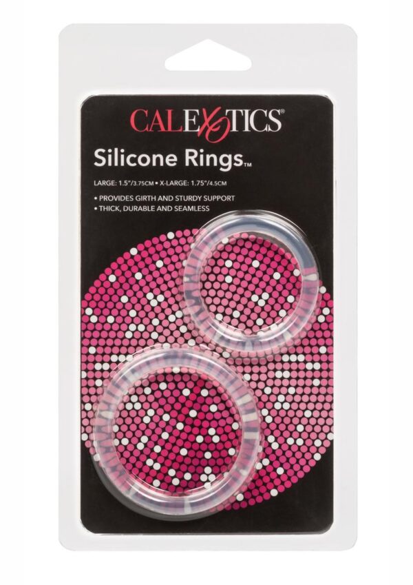 Silicone Rings Cock Rings - Clear - 2 Per Set - Image 2