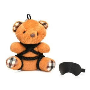 This little bondage bear just loves shi-bear-i! All tied up with silky rope and blindfolded