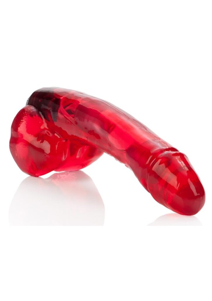 The massive Cherry Scented Vibro-Dong is ready to seduce your senses with a pleasant cherry scent