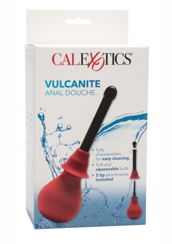 Vulcanite Anal Douche - Red and Black - Image 2