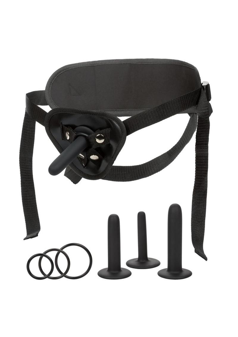 Universal harness with fully adjustable waist and thigh straps. Supportive