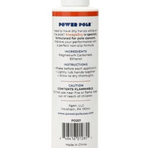 Need to have dry hands while on the pole? AlwaysDry from Power Pole is specially formulated for pole dancers. Improve your performance with a perfect non-slip formula.