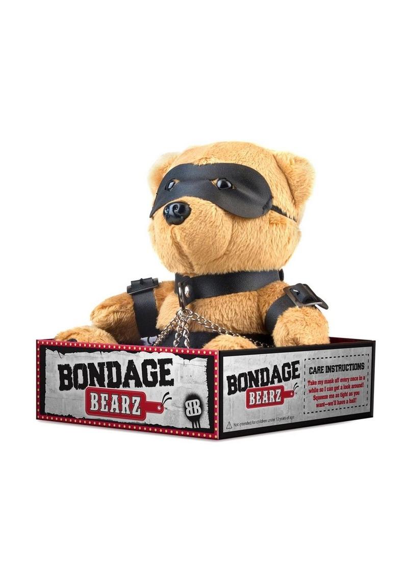 Bondage Bearz Charlie Chains Stuffed Animal - Brown/Black - Image 2