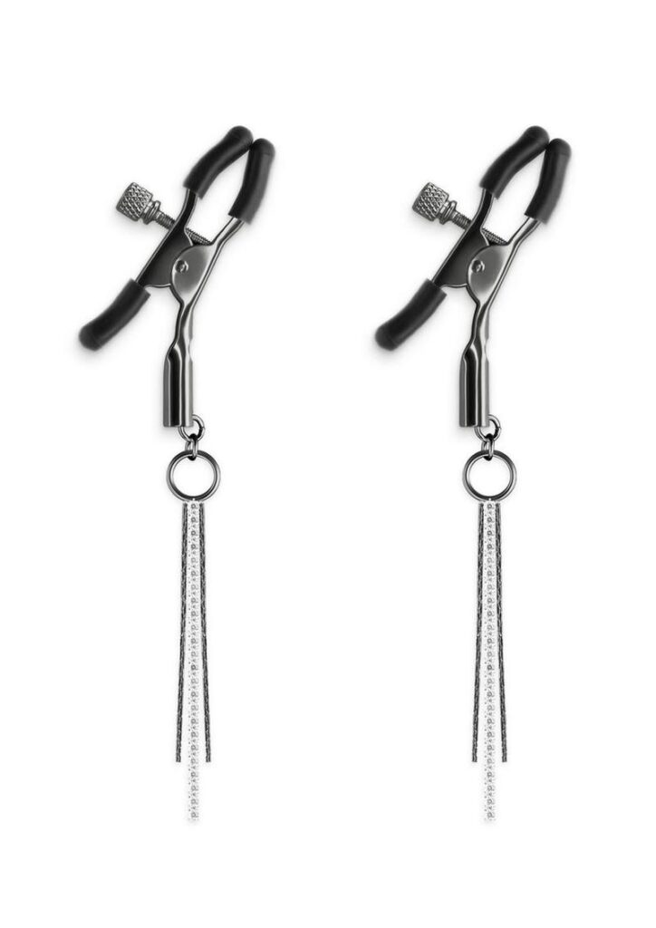 Bound Adjustable Nipple Clamps are for erotic and stimulating sensations. Made from nickel-free metal