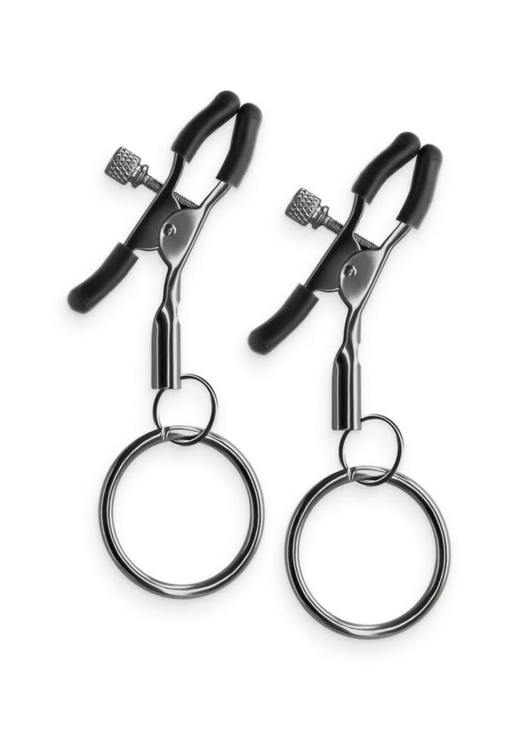 Bound Adjustable Nipple Clamps are for erotic and stimulating sensations. Made from nickel-free metal
