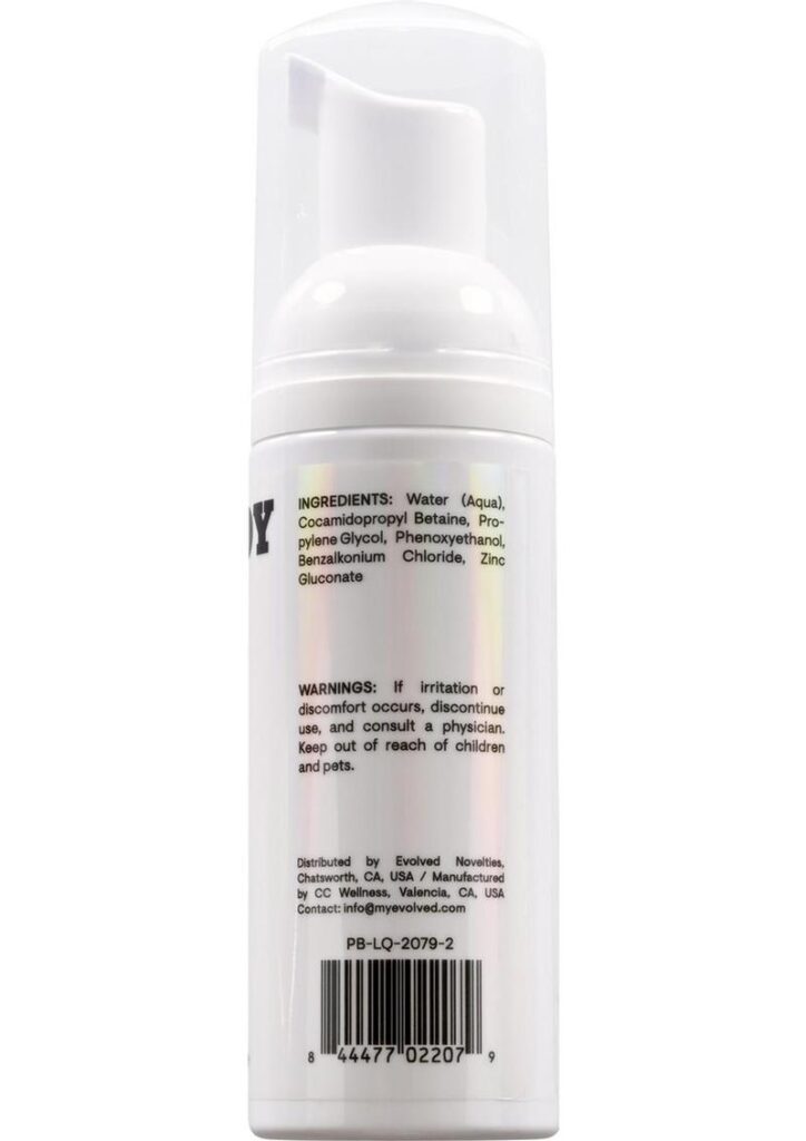 Clean Foaming 1.7oz  Clean Foaming is a cleanser designed to clean toys. The gentle formula is fast acting and leaves no residue.