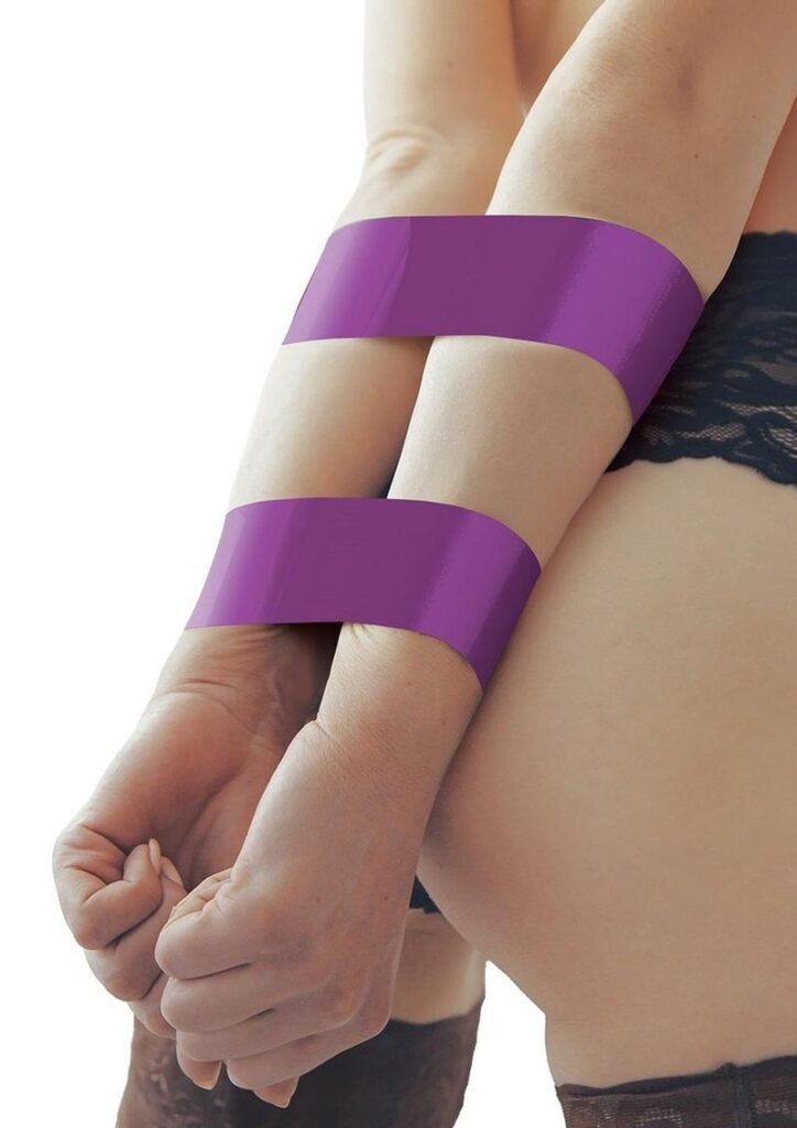 Create any restraint desired with this pack of easy-to-use self-adhesive and surprisingly strong bondage tape! Suitable for complete novices of bondage play as well as fetish aficionados