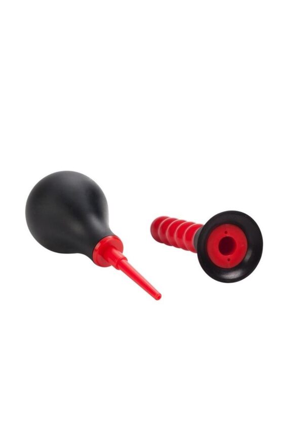 and a ribbed attachment for additional pleasure. 7 1/2 length bulb
