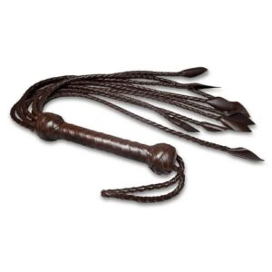 This exquisite flogger is expertly made from high-quality brown leather