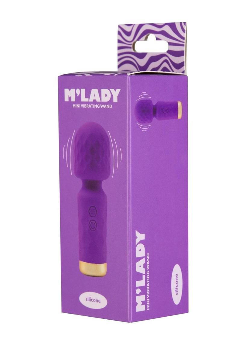 Mandrsquo; Lady! Donandrsquo;t let her cute charm fool you though. This powerhouse compact wand is body-safe silicone that is velvety soft to the touch and subtle honeycomb design. Mandrsquo; Lady offers an amazing 10 vibrations with multiple modes and intensities. This was created with the end user in mind and being able to provide the perfect handheld personalized pleasure in any way you need. This compact wand is the perfect travel companion with its press and hold to give you power and the same function to turn off. The perfect size for your purse or carry-on to take away on your trip so you can indulge anywhere or anyplace you decide. Completely waterproof