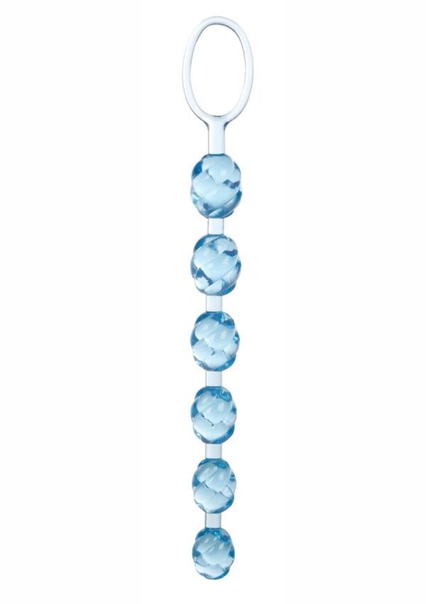 Swirl Pleasure Beads Blue are 6 graduated