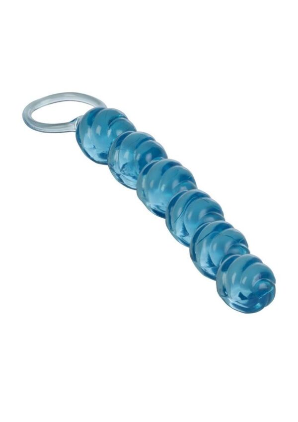 Swirl Pleasure Anal Beads -Blue - Image 4