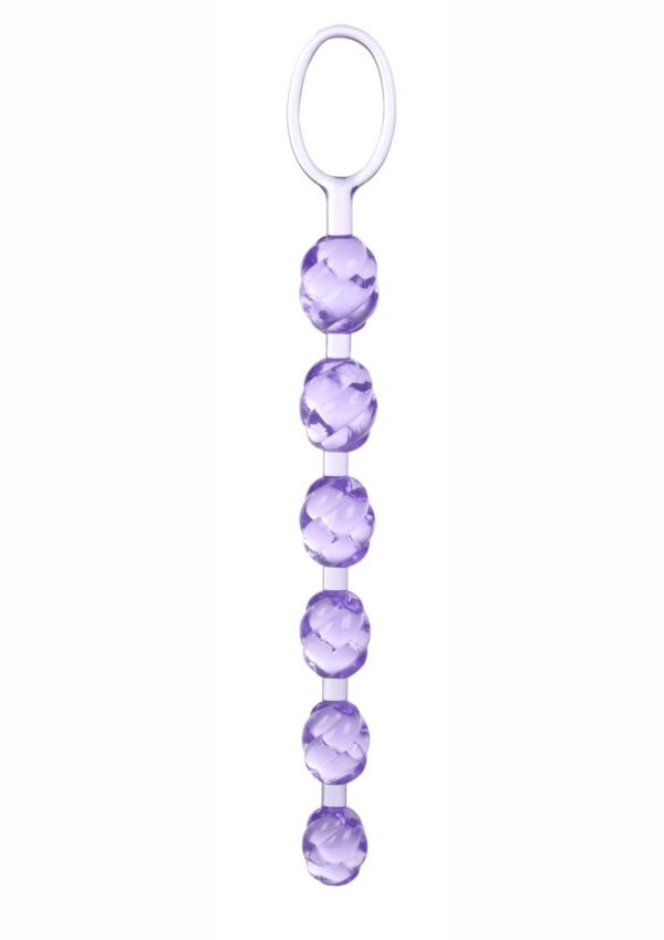 Swirl Pleasure Beads Purple are 6 graduated
