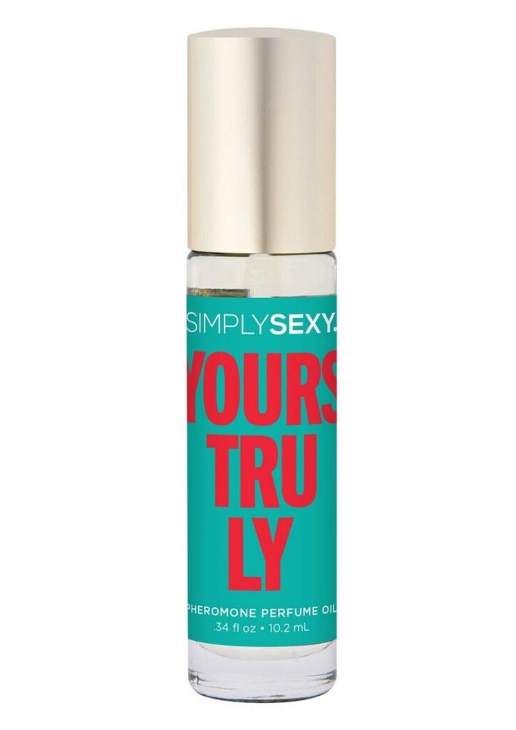 Simply Sexy Pheromone Perfume Oil Roll-On-Yours Truly 0.34 floz/ 10.2ml Pheromones are famously thought to increase sexual desire. Influencing the desire of others as well as your own as you seek out intimacy and connection. They are like little chemical messengers sent from your body