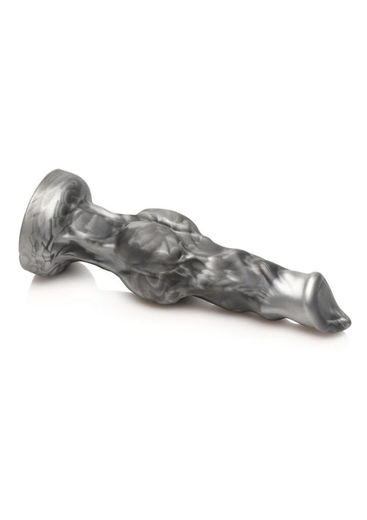 This silver and smoky black rod is iridescent and shines in the dim moonlight! The Night Prowler dong is from a beastly wolfdog that can smell your desire from miles away! The tapered tip makes it easy to . The veiny shaft is firm yet flexible