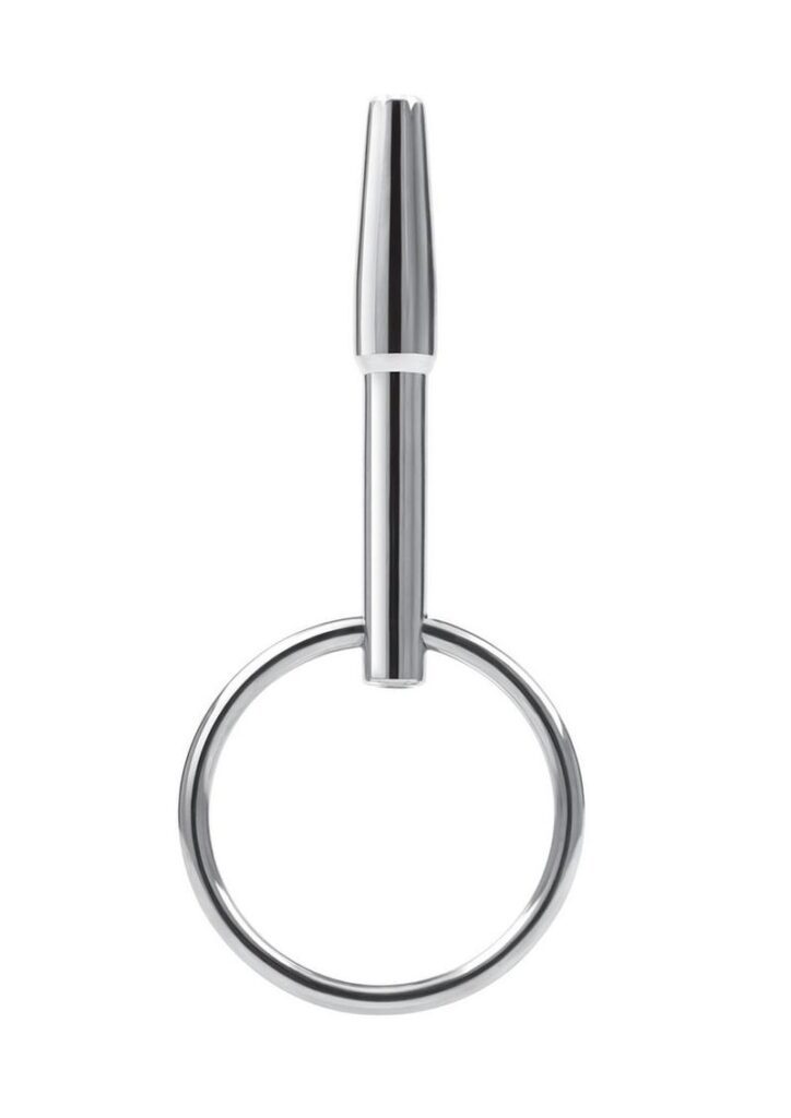 Experience an exhilarating journey of intimate exploration with the Blue Line Stainless Steel Penis Plug with Ring. Crafted from premium body-safe stainless steel