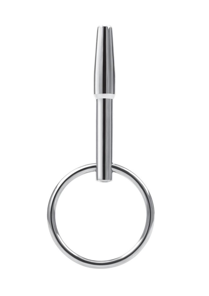 Experience an exhilarating journey of intimate exploration with the Blue Line Stainless Steel Penis Plug with Ring. Crafted from premium body-safe stainless steel