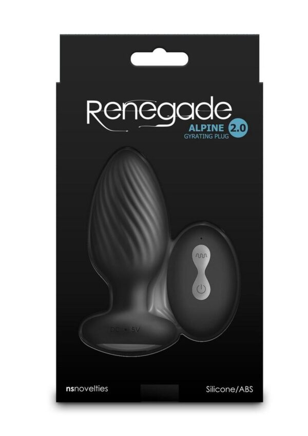 Renegade Alpine 2.0 Rechargeable Silicone Anal Plug with Remote Control - Black - Image 4