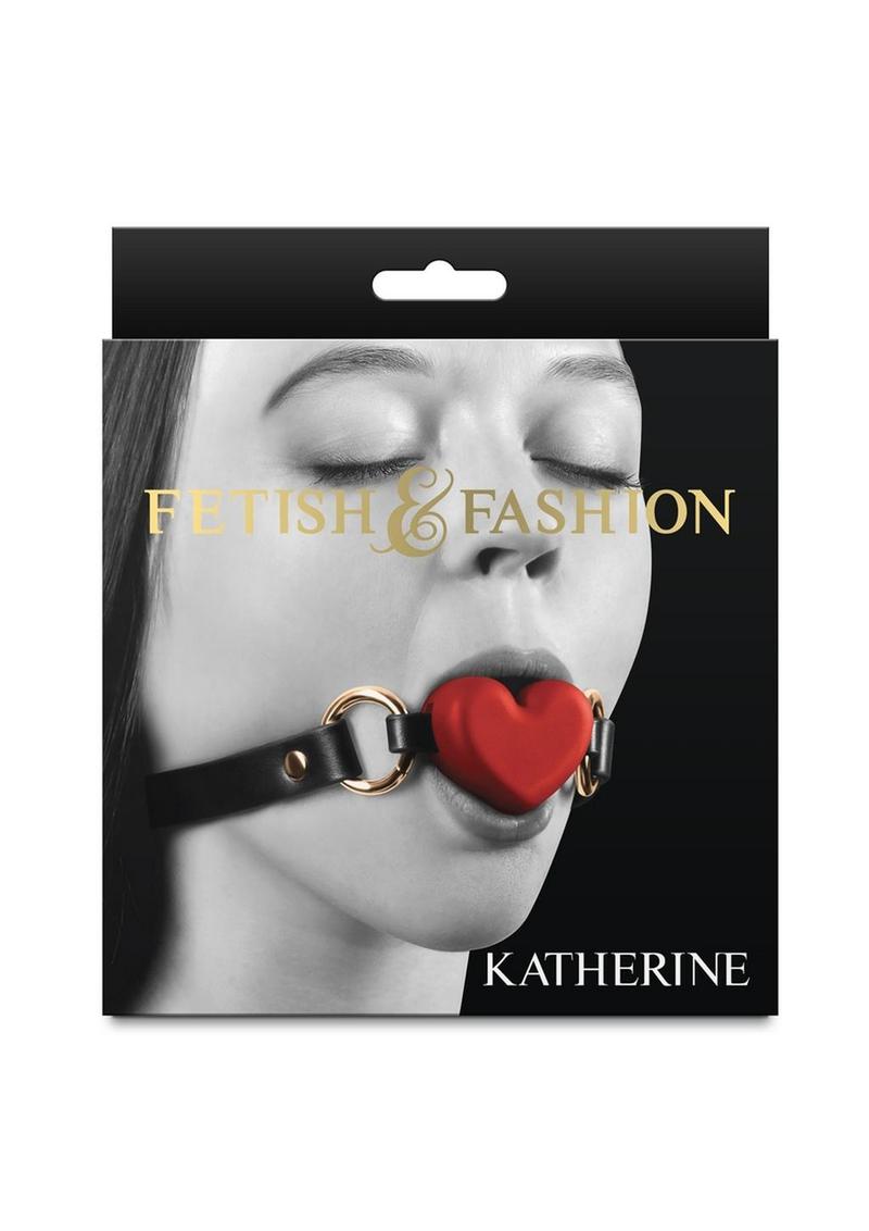 Fashion and Fetish Katherine Silicone Ball Gag - Red/Black - Image 2