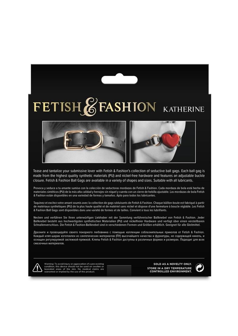 Fashion and Fetish Katherine Silicone Ball Gag - Red/Black - Image 3