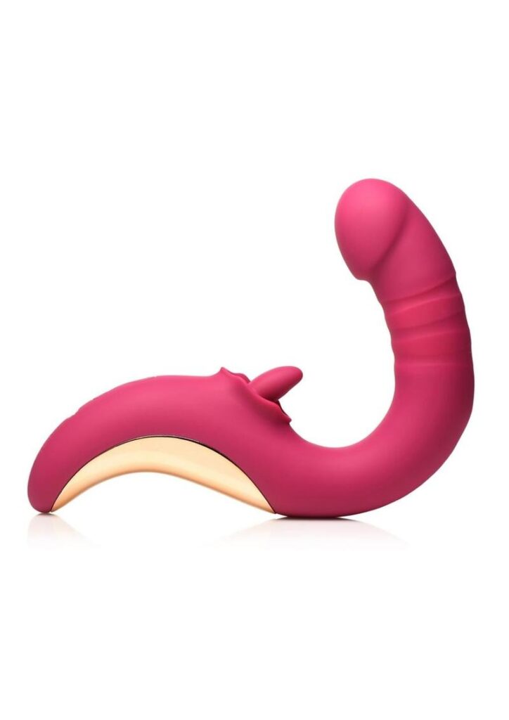 Wrap yourself in pleasure and ecstasy with this Tease and Please Licking and Thrusting vibrator! Designed with female bodies in mind