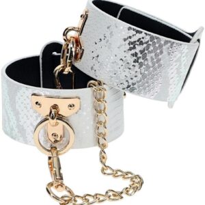 The Florence Collection Ankle Cuffs by Ouch! are adjustable in size and are easily attached together or to other objects. Made of bonded leather