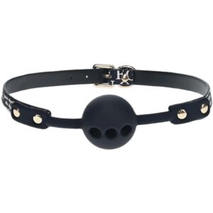 You love a naughty game? Keep you lover quiet with the New York Collection Breathable Ball Gag by Ouch!. This gag has quality bonded leather adjustable straps for a one size fits all